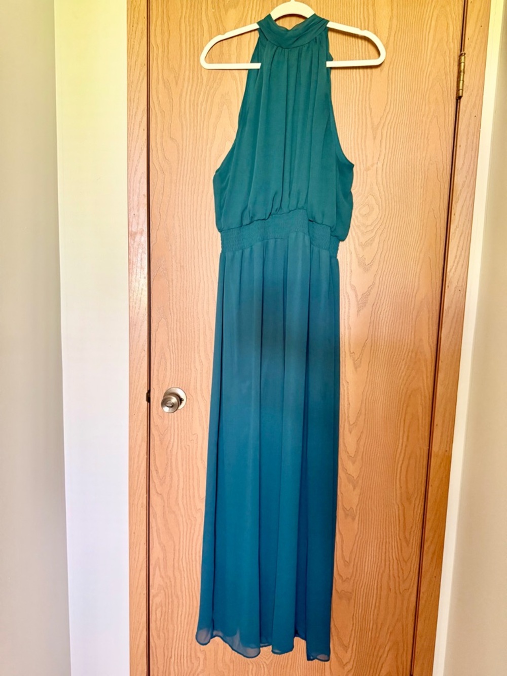 Vince Camuto Halter Tie-Back Wide-Leg Jumpsuit ~ Teal